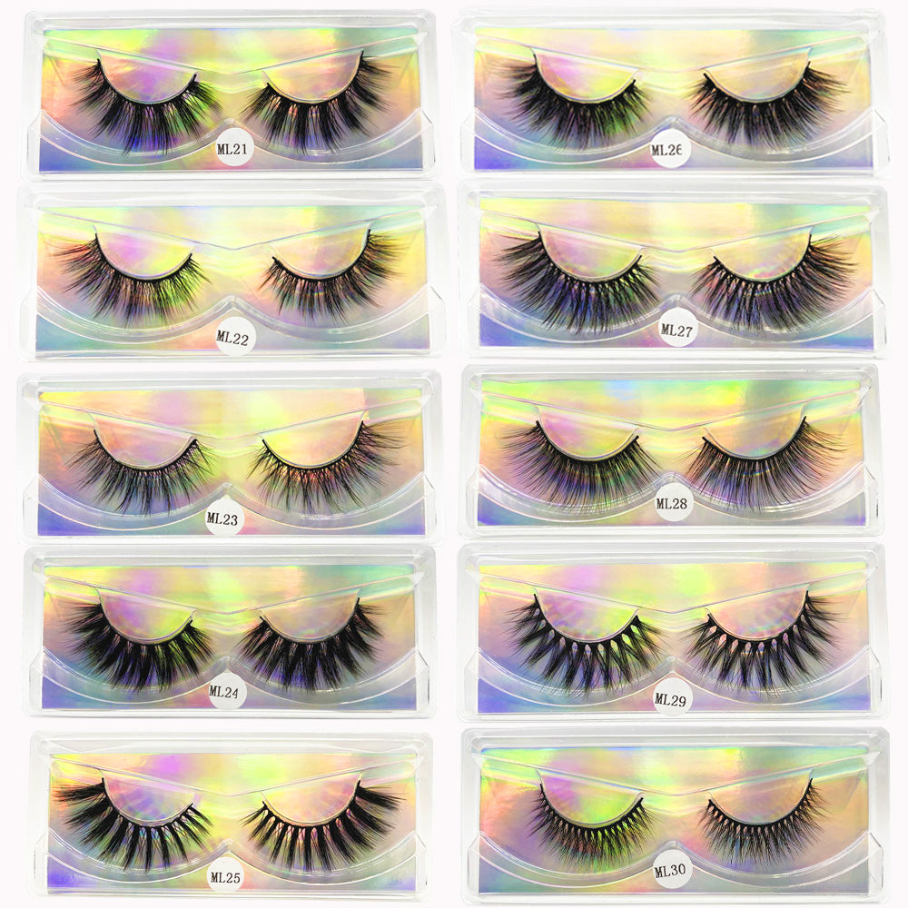 21-30 Natural Fluffy Dramatic Wispy Mink Eyelashes Pack