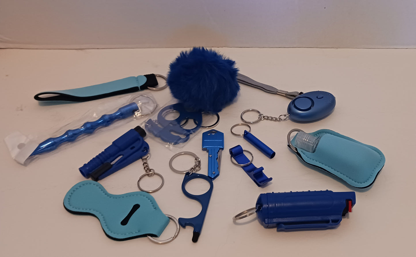 14pcs Blue Self Defense Keyknife Set